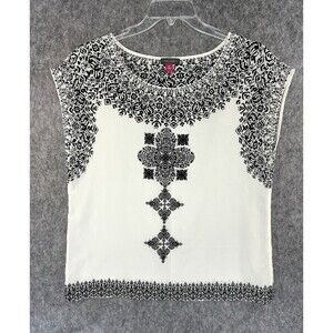 Vince Camuto Sz Medium Sleeveless Chiffon Blouse Office Career